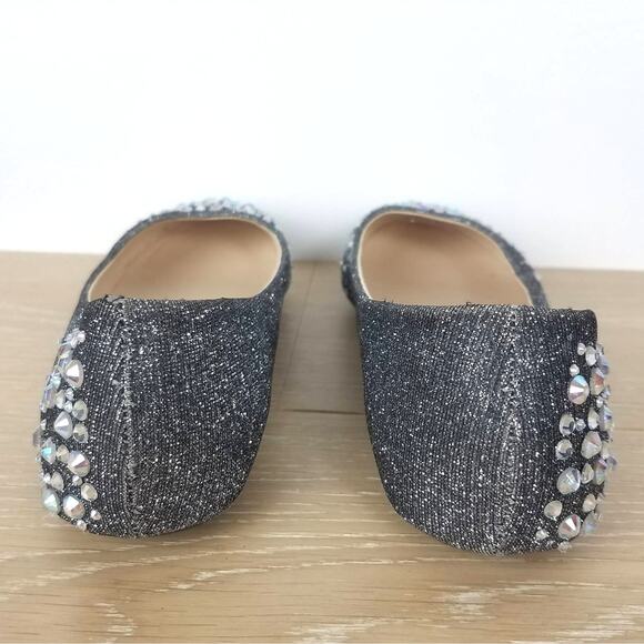 Bamboo | Rhinestone Jeweled Silver Flats 8 - Picture 5 of 7